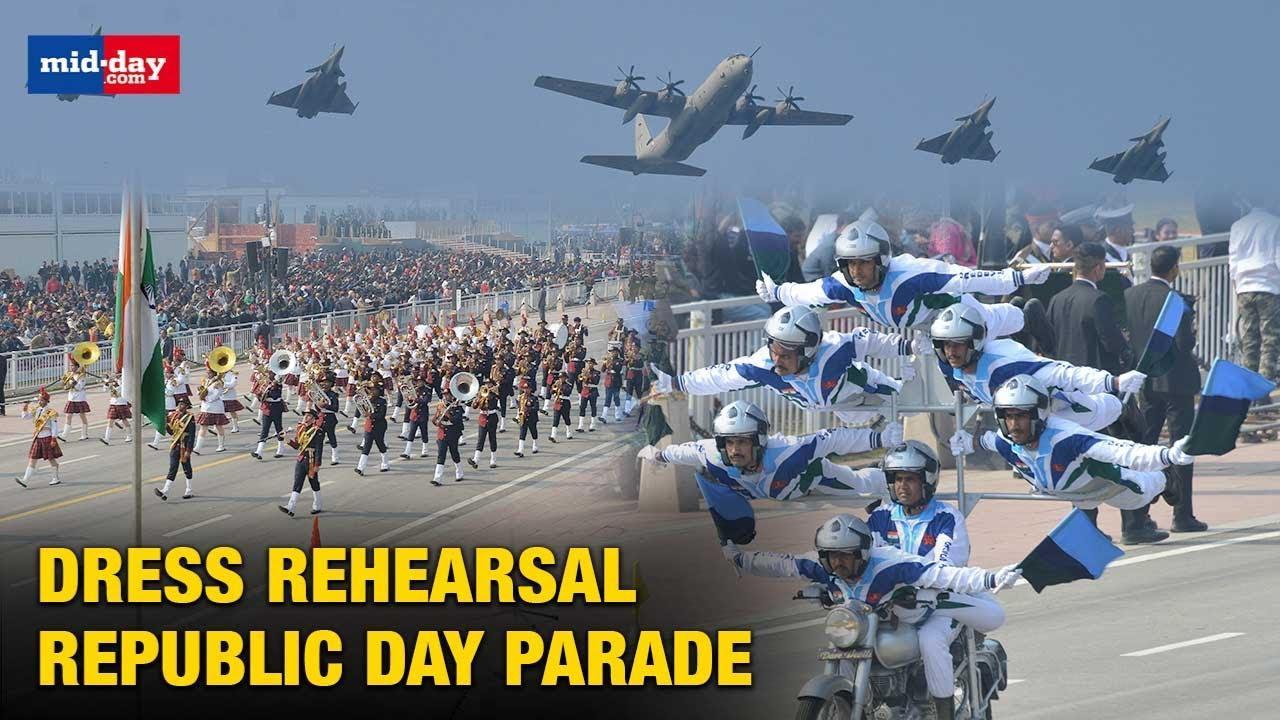 Republic Day 2023: Final Dress Rehearsal Of Parade At Rajpath, Delhi